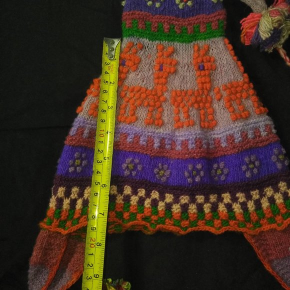 Peruvian chullo cap for women - woven in wool - warm winter main image 8